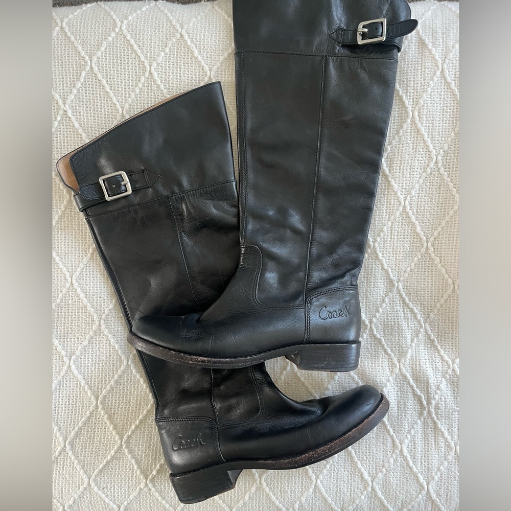 Coach leather boots
